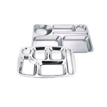 Stainless steel fast food/snack plate/dish